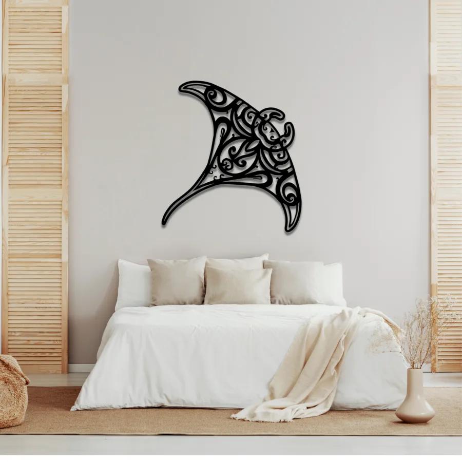 Cuadro de Manta Raya en Madera