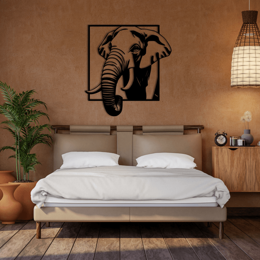 Cuadro de Elefante en Madera - Imagen 7